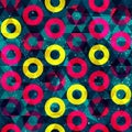 Retro circle seamless pattern.