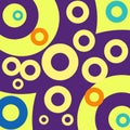 Retro Circles Seamless Repeating patterns Design