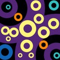 Retro Circles Seamless Repeating patterns Design