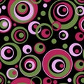 Retro Circles Seamless Wallpaper Pattern Royalty Free Stock Photo