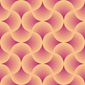 Retro circular orange and red seamless vector