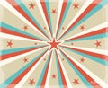 Retro circus radial rays background Royalty Free Stock Photo