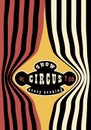 Retro Circus Show Poster. Vector Template for Show Announcement Royalty Free Stock Photo