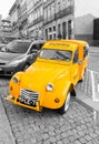 Retro Citroen 2CV car - cargo version - selective color isolation