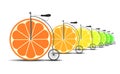 Retro citrus bicycle