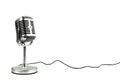 Retro classic microphone on a white background Royalty Free Stock Photo