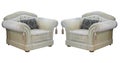 Retro classic vintage luxury chairs isolated over white