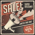 Retro Classic Vintage Super Sale Discount Poster