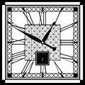 Retro clock with Roman Dial Royalty Free Stock Photo