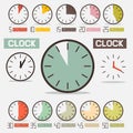 Retro Clock - Time Countdown Vector Set