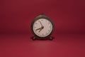 Retro clock time, red backgrounds