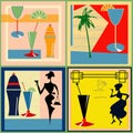 Retro Cocktail labels Royalty Free Stock Photo