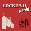 Retro Coctail party invitation card