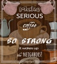 Retro coffe set poster