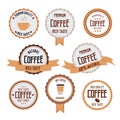 Retro coffee badges