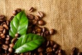 Retro coffee beans background