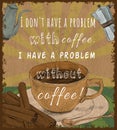 Retro coffee cup poster