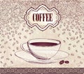 Retro Coffee Label. Vector Illustration Package. Royalty Free Stock Photo