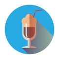 Retro coffee latte icon