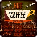 Retro coffee sign Royalty Free Stock Photo