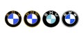 Retro collection of BMW car logos