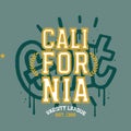 Retro college font typography California slogan print with graffiti quote GOAT for tee - t shirt and sweatshirt - hoodie
