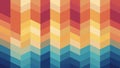 Retro colored chevron pattern in warm and cool tones Royalty Free Stock Photo