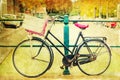 Retro colored picture of a Holland Bicycle Royalty Free Stock Photo