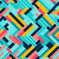 Dynamic Colorful Pattern: Boldly Fragmented Lines And Blocks Royalty Free Stock Photo