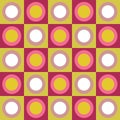 Retro colorful circles and squares collage