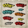 Retro colorful comic sound effects set Royalty Free Stock Photo