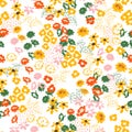 Retro colorful Flowery colorful pattern in small-scale flowers. Liberty style .Floral seamless design for fashion , fabric,