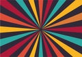 retro colorful starburst sunburst background