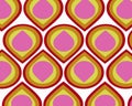 Retro colorful teardrops collage Royalty Free Stock Photo