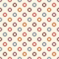 Retro colors seamless pattern with repeated circles. Bubble motif. Geometric abstract background. Modern surface texture Royalty Free Stock Photo