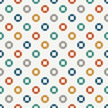 Retro colors seamless pattern with repeated circles. Bubble motif. Geometric abstract background. Modern surface texture Royalty Free Stock Photo