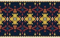 Retro colors tribal vector seamless Navajo pattern Aztec abstract geometric art print. ethnic hipster vector background Royalty Free Stock Photo