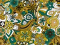 Retro Moody Florals in Green, Brown and Mustard Royalty Free Stock Photo