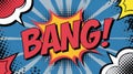 Retro Comic Bang Text Symbol in Vibrant Pop Art Style Royalty Free Stock Photo