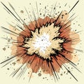 Retro Comic Book Style Supernova Explosion Art Illustration