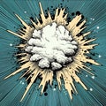 Retro Comic Book Style Supernova Explosion Artwork Royalty Free Stock Photo