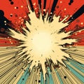 Retro Comic Burst: Beige Supernova Explosion In Kilian Eng Style