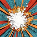 Retro Comic Burst Explosion: Colorful Vintage Poster Design