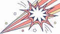 Retro Comic Explosion Burst, Dynamic Pop Art Graphic Element, vector design Generative AI Royalty Free Stock Photo