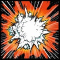 Retro Comic Pop Art Illustration: Explosive Burst Stock Photos