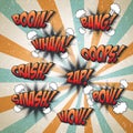 Retro comic sound effects set Royalty Free Stock Photo