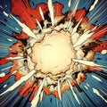 Retro Comic Style Supernova Explosion Art Illustration
