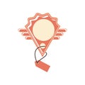 Retro commercial tag hanging Royalty Free Stock Photo