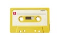 Retro compact audio cassette isolated Royalty Free Stock Photo