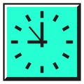 Retro computer clock icon. Web ui element Royalty Free Stock Photo